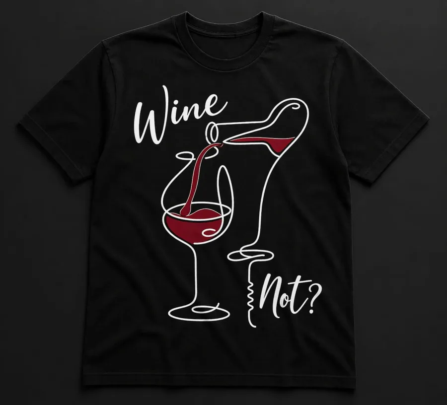 Wine Not? Black T-Shirt
