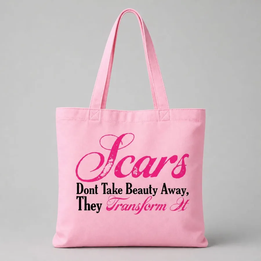 Scars Transform Me Pink Tote Bag